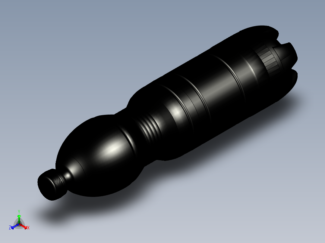 矿泉水瓶正等轴测图