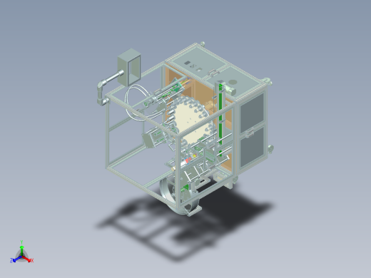 双头全自动活塞式液体灌装机 非标自动化设备3D图纸正等轴测缩略图