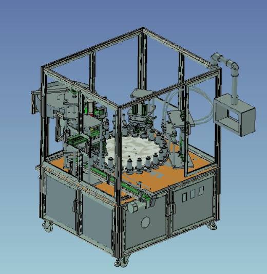 双头全自动活塞式液体灌装机 非标自动化设备3D图纸缩略图
