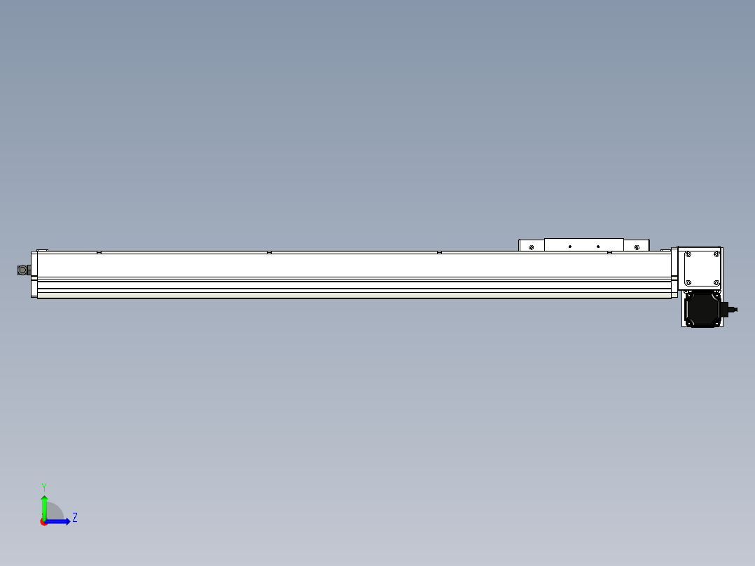 Toyo东佑达直线模组-ECB17-800-RD左视图