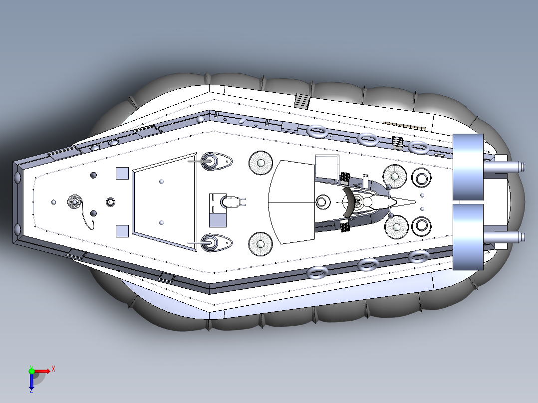 气垫船俯视图