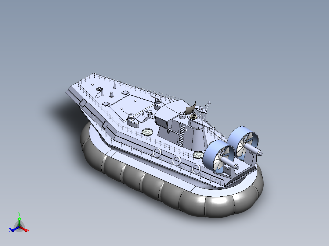 气垫船正等轴测图