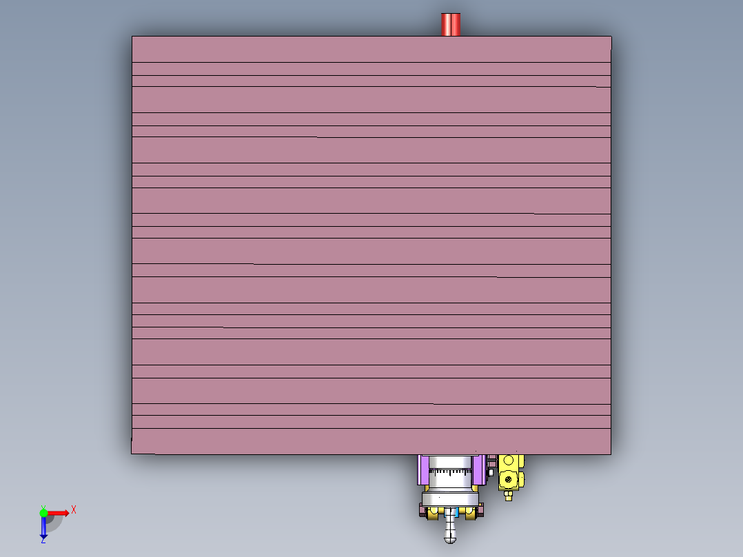 气动弯管机俯视图