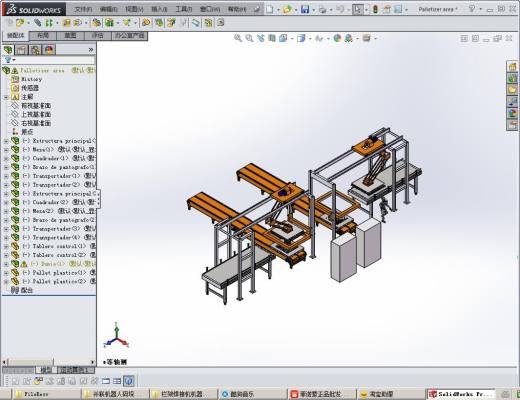 并联机器人码垛机及流水线 3D模型缩略图