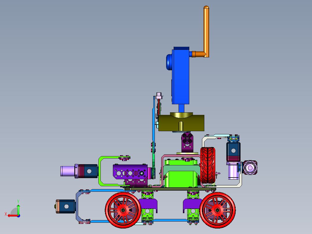 物联网人工智能小车后视图