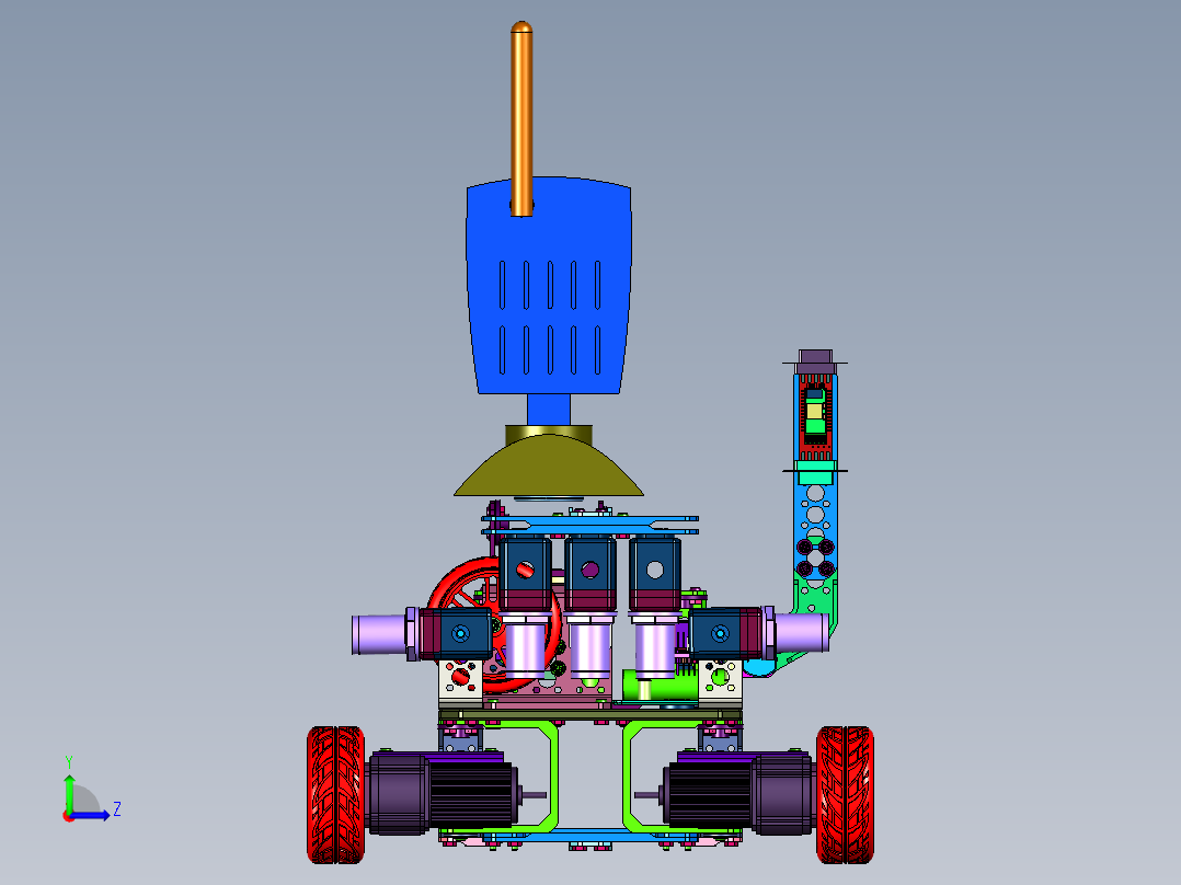 物联网人工智能小车左视图