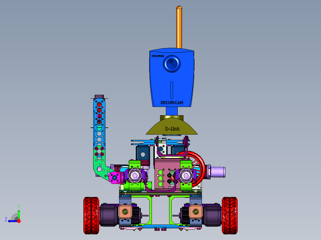 物联网人工智能小车右视图