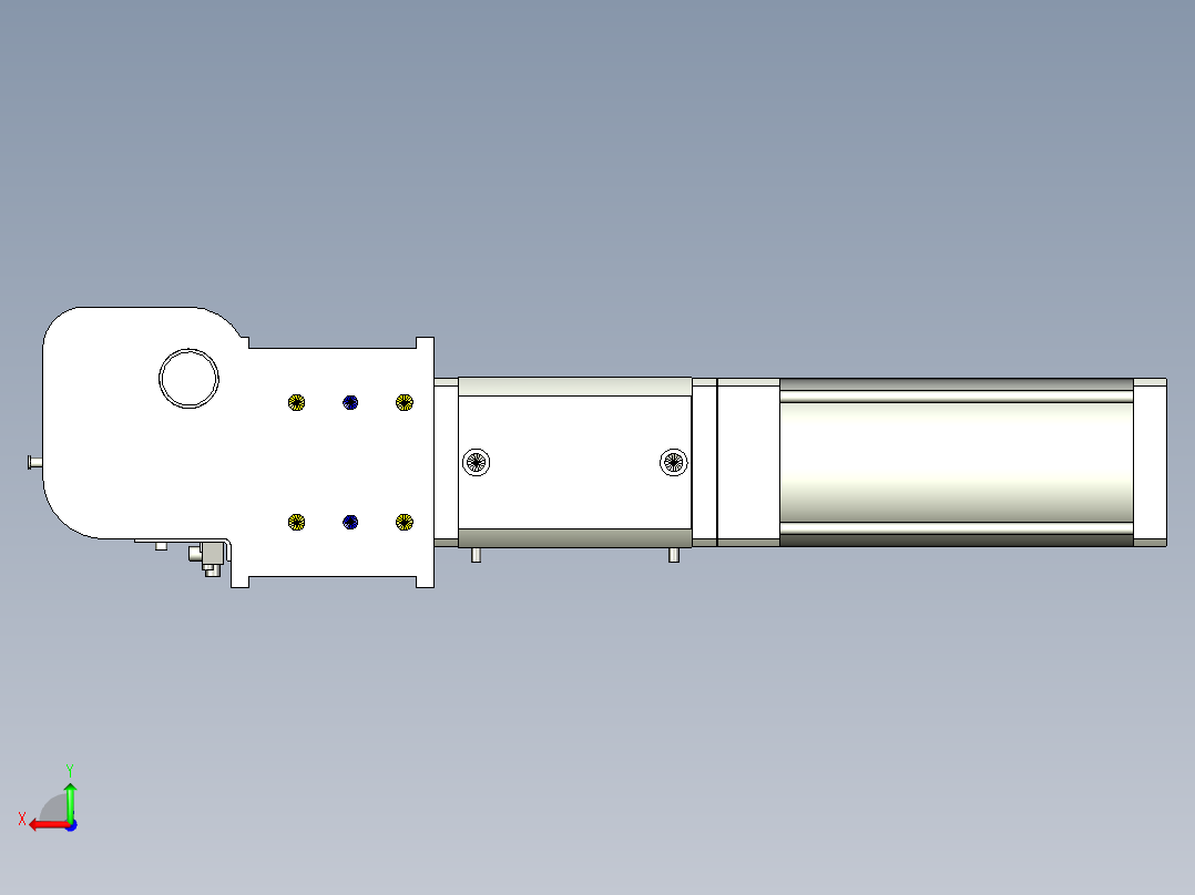 德克斯TUNKERS气缸数模KS_125_2_BD_A00_T12_135GRAD后视图