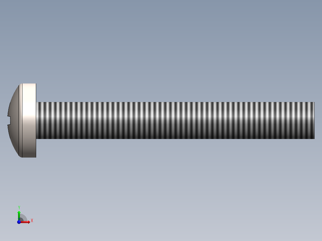 螺丝 M4 十字盘头-M4x30 Screw head.SLDPRT前视图