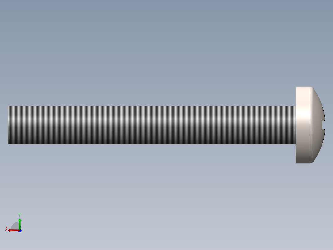 螺丝 M4 十字盘头-M4x30 Screw head.SLDPRT后视图
