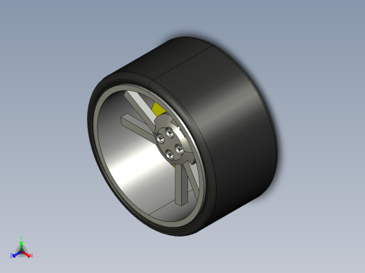 轮子模型3D模型正等轴测缩略图