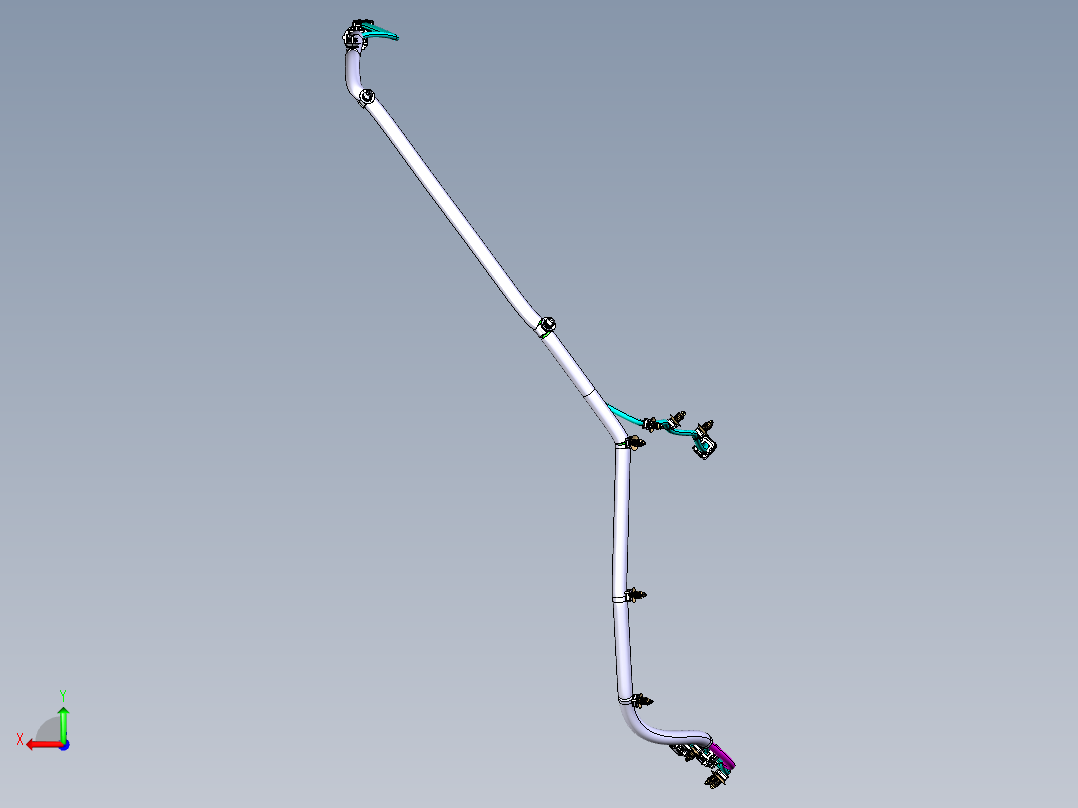 汽车后门带电线装配--catia后视图