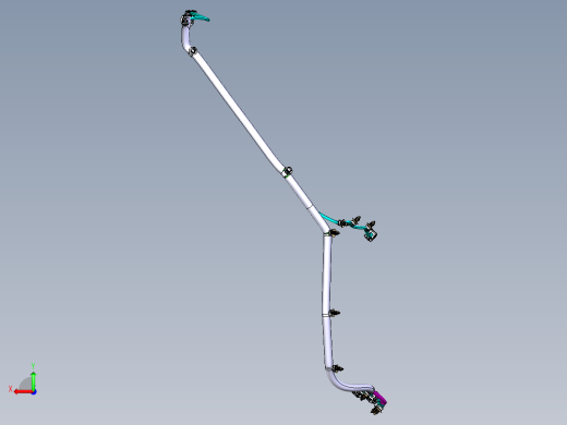 汽车后门带电线装配--catia后视缩略图