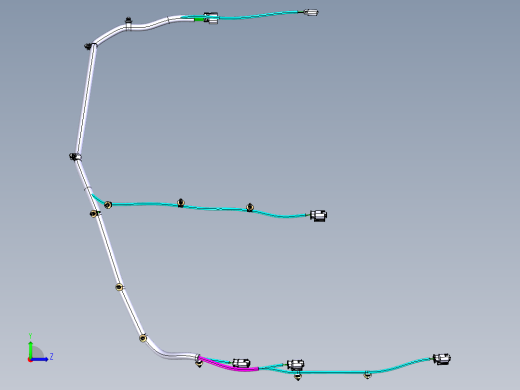 汽车后门带电线装配--catia左视缩略图