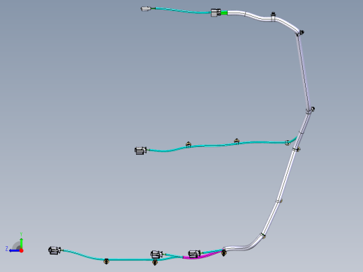 汽车后门带电线装配--catia右视缩略图