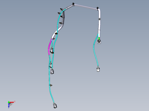 汽车后门带电线装配--catia俯视缩略图
