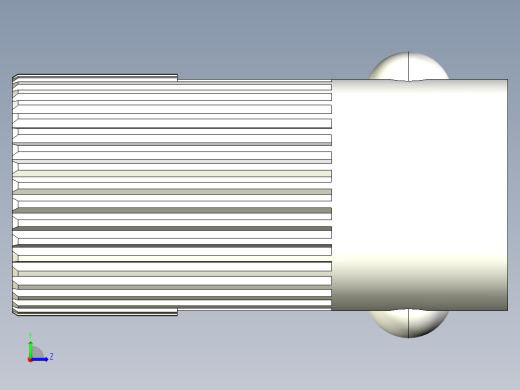 定位珠(側向型)(重荷重)2214-3D多系列多零件图纸模型左视缩略图