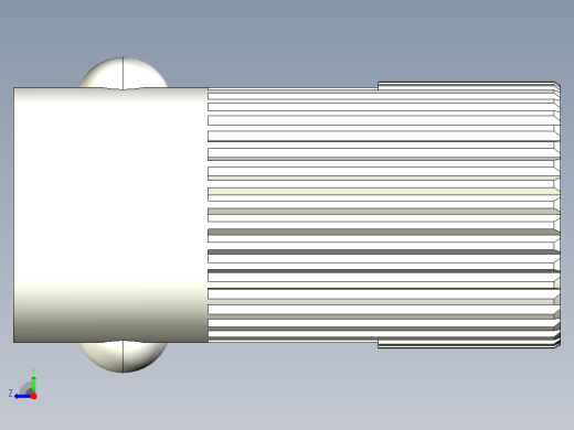 定位珠(側向型)(重荷重)2214-3D多系列多零件图纸模型右视缩略图