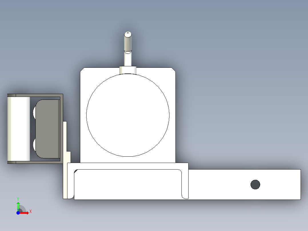 绞盘带安装座--inventor stl stp前视图