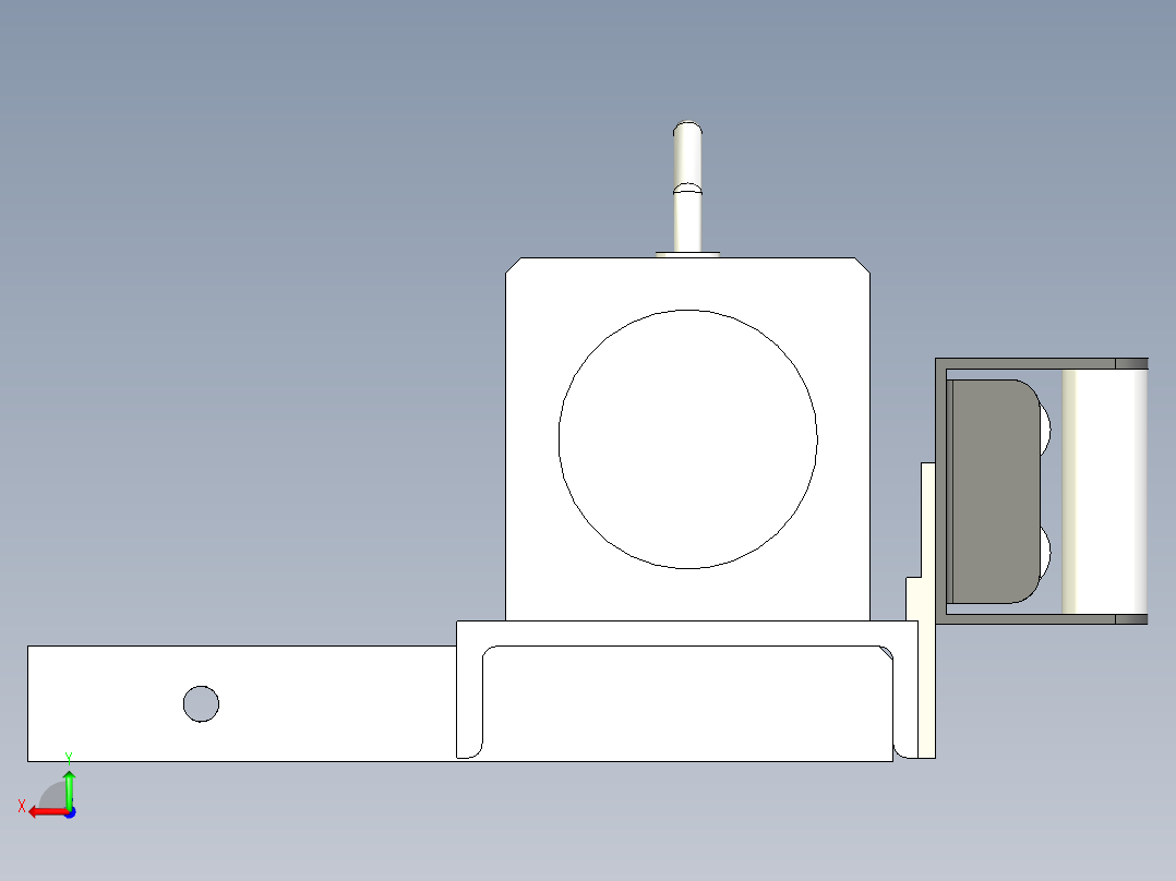 绞盘带安装座--inventor stl stp后视图