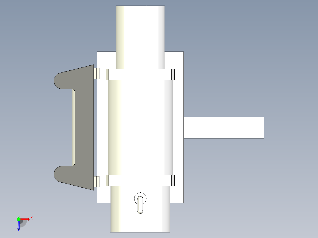 绞盘带安装座--inventor stl stp俯视图