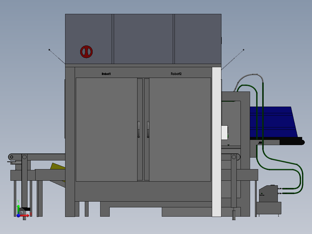 奶酪包装装盒生产线前视图