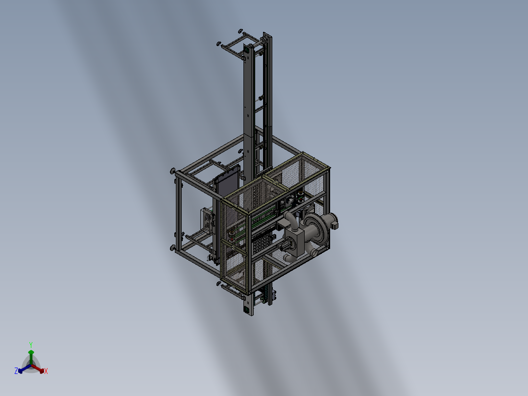 蛋糕脱模机sw18可编辑正等轴测图