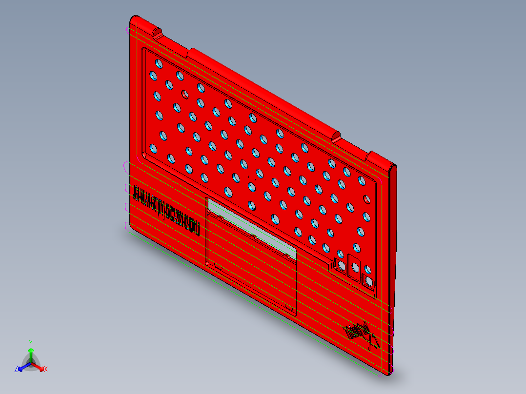 锻压笔记本C壳铣上表面UG程序模型