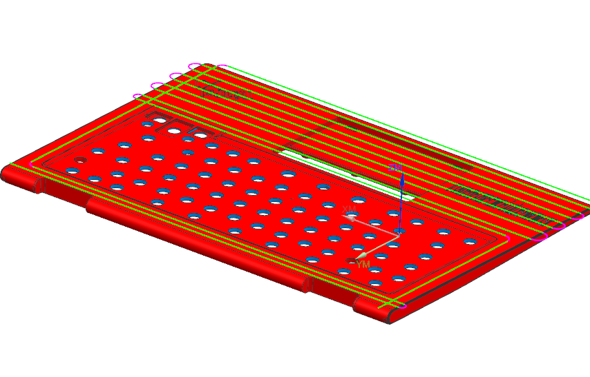锻压笔记本C壳铣上表面UG程序模型