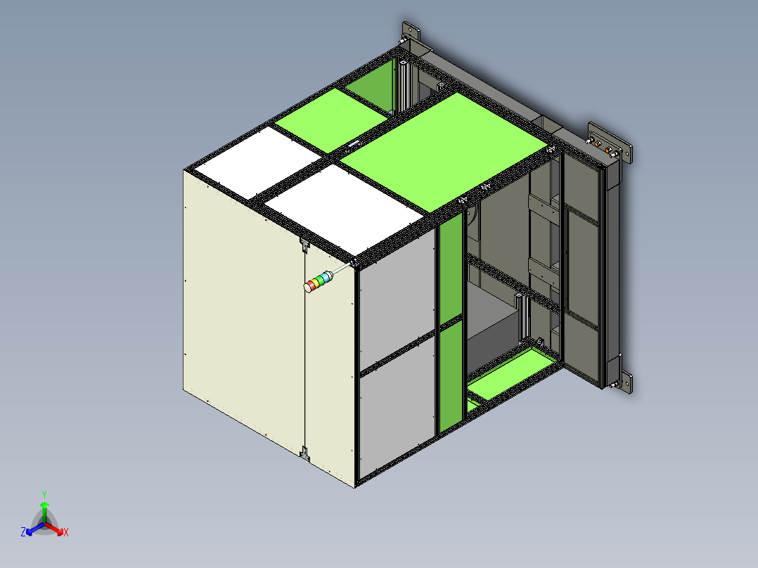 铝型材与亚克力板搭建的机器人工作房