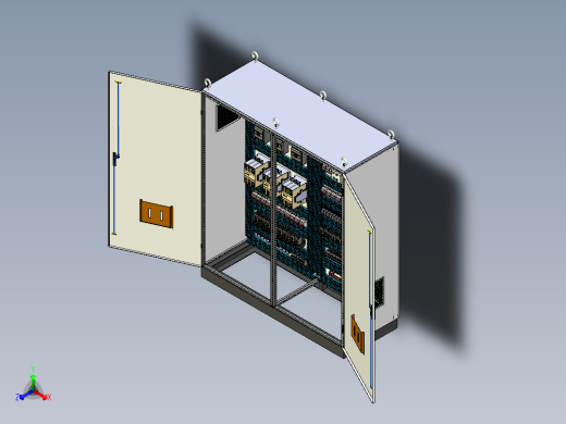 双柜组装120A交流接触器plc控制柜