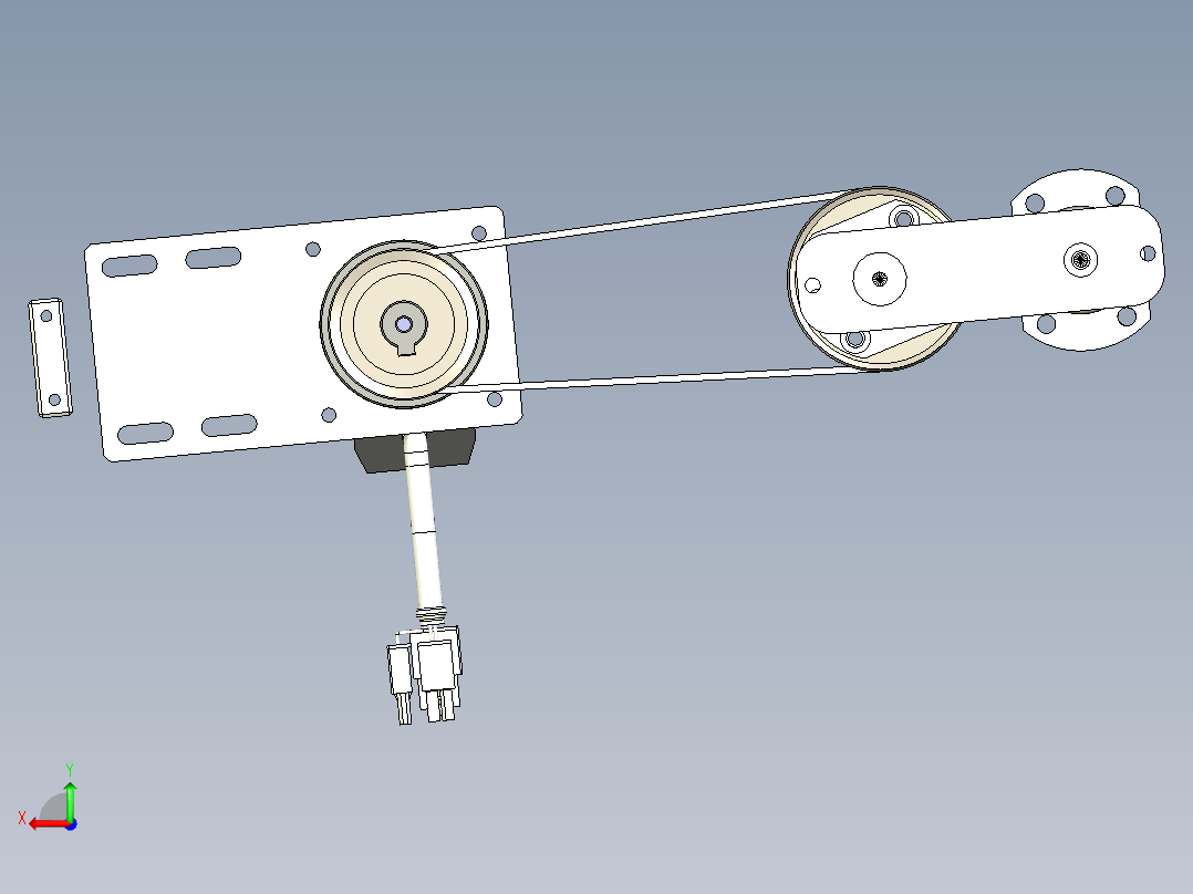 丝杆升降机构后视图