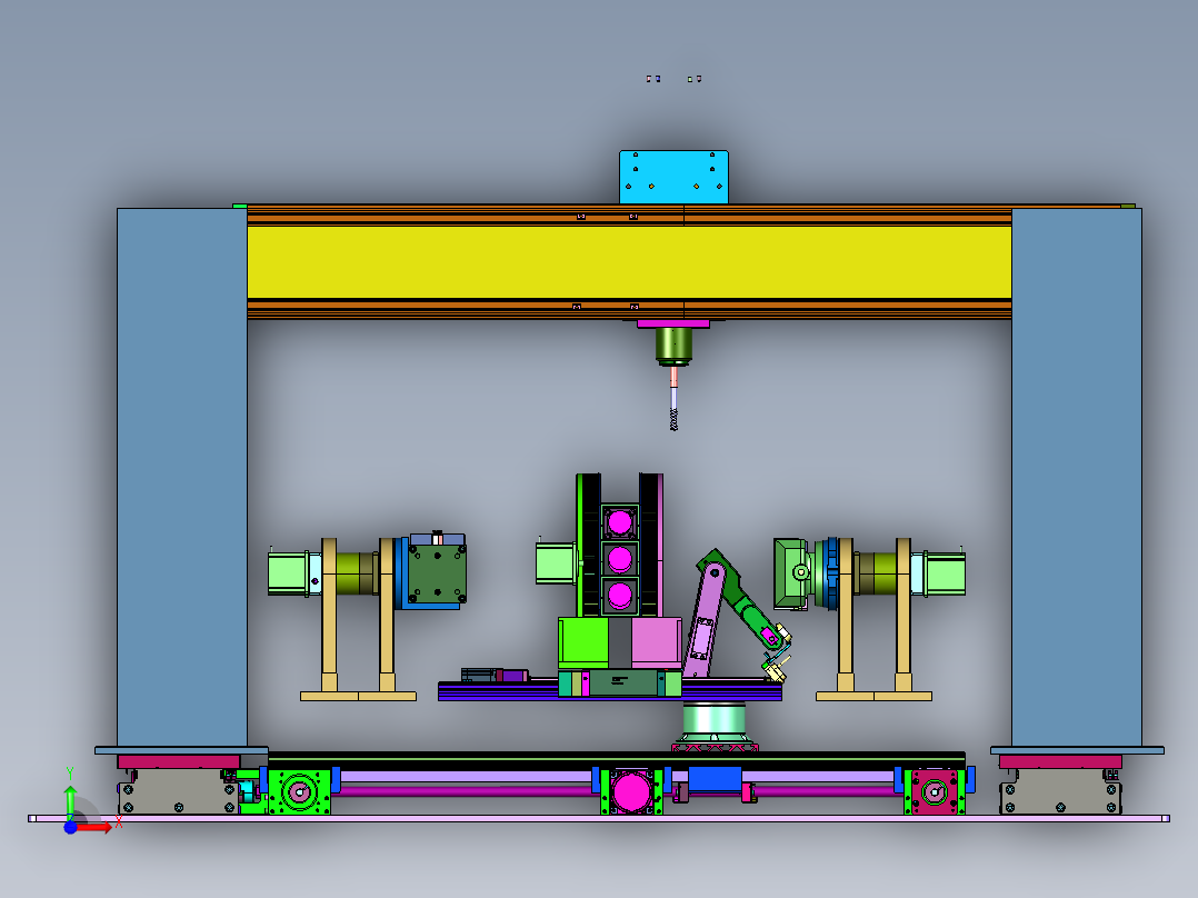 搅拌器叶片打磨装置前视图
