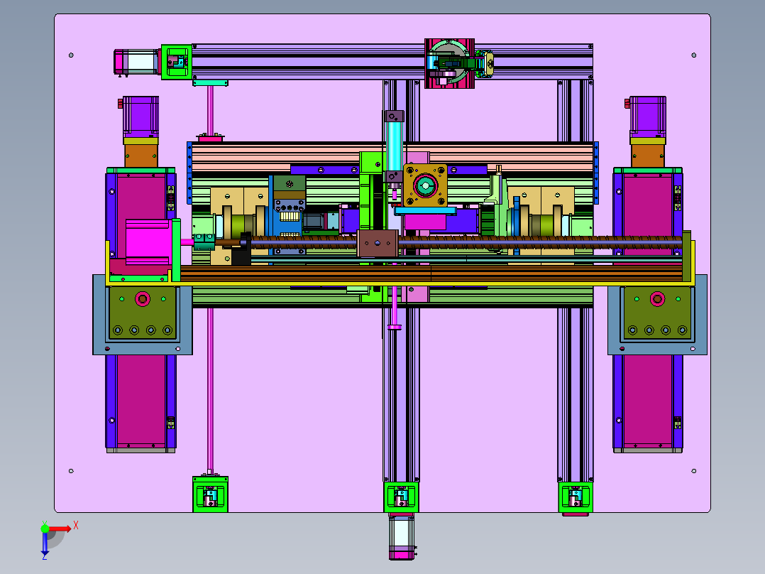 搅拌器叶片打磨装置俯视图