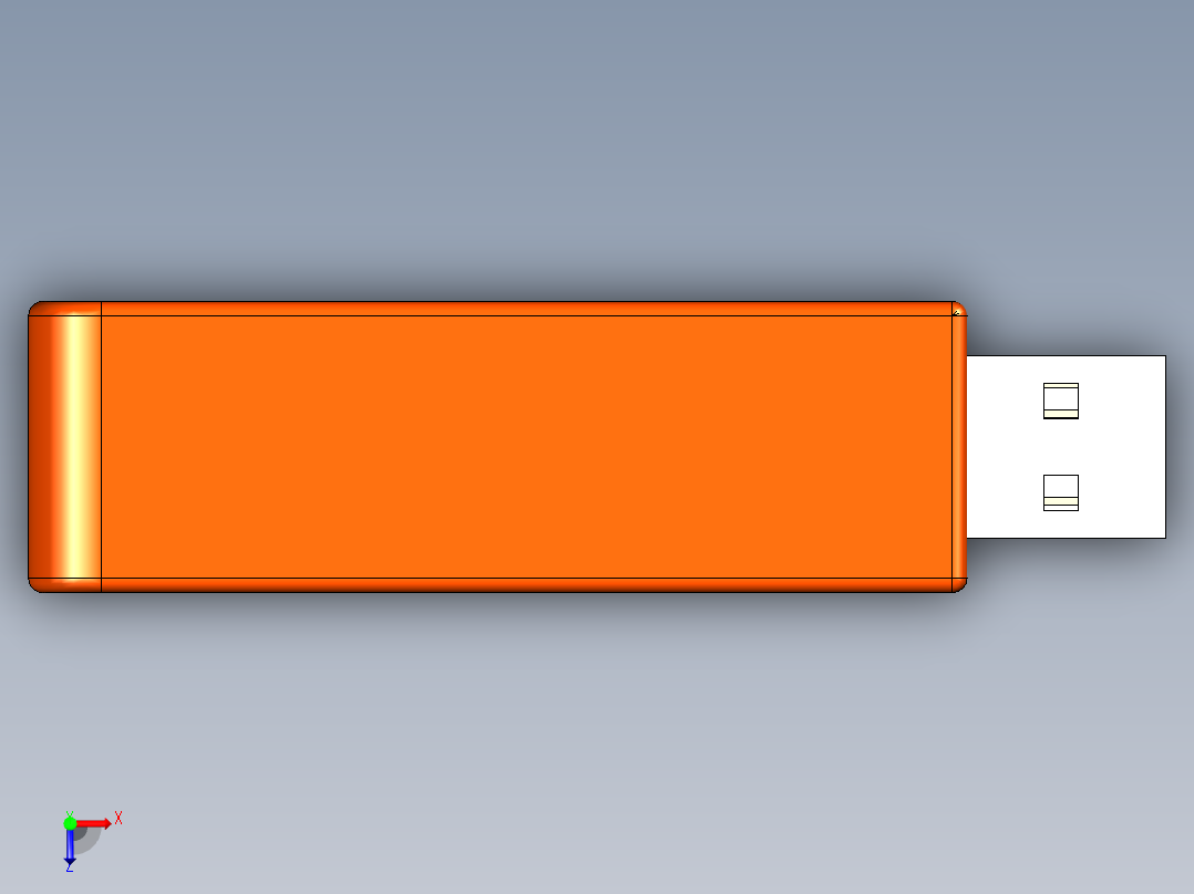 USB 闪存盘俯视图