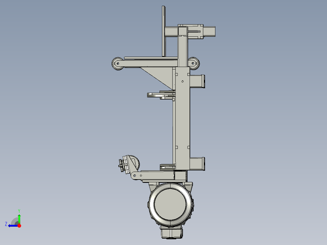 砂带磨床右视图