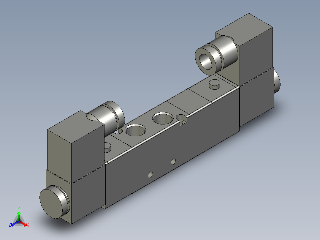 4V230C08A-电磁阀亚德客3正等轴测图