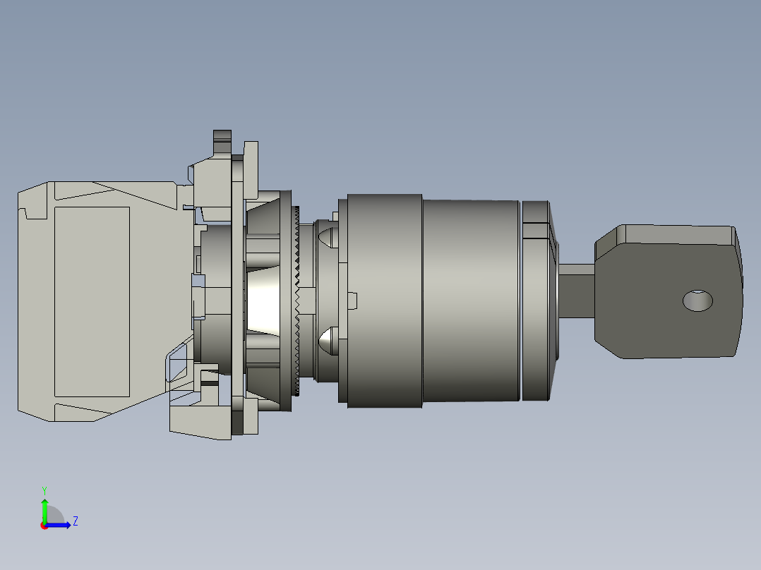带锁电源开关-YZ-CC左视图