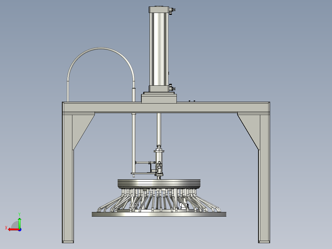上磨盘提升装置装配图后视图