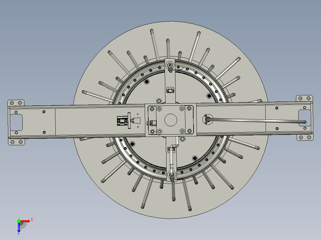 上磨盘提升装置装配图俯视图