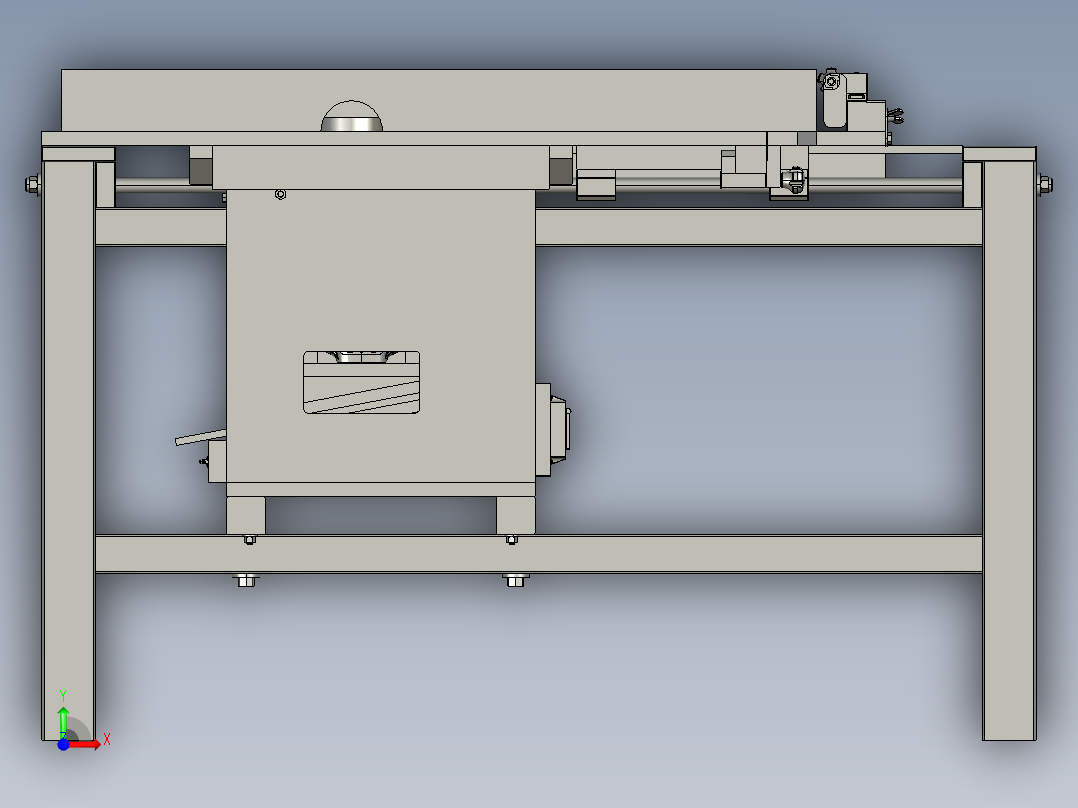 桌面生产用切板装置前视图