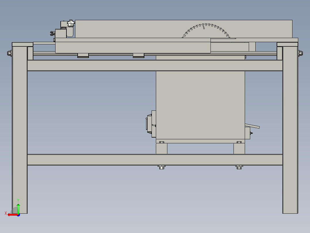 桌面生产用切板装置后视图