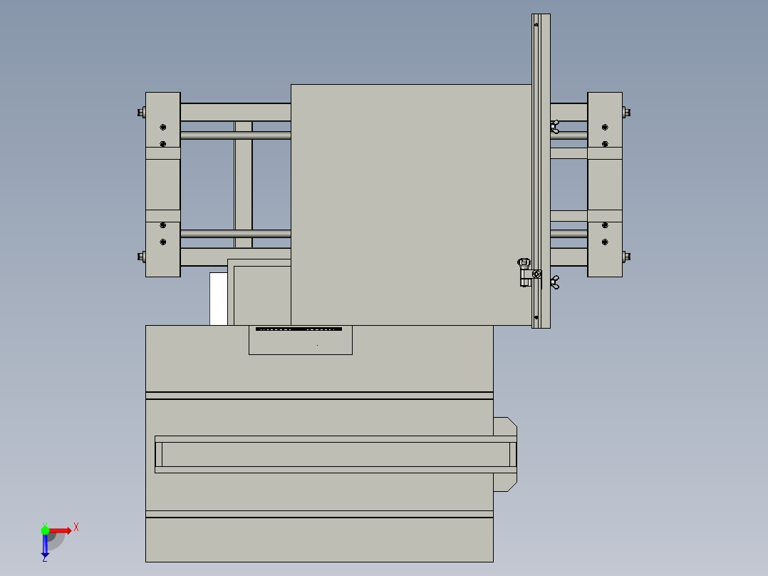 桌面生产用切板装置俯视图