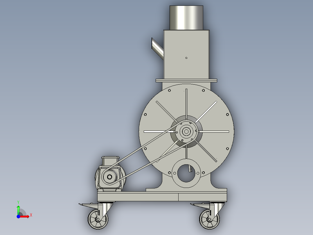 移动式旋转阀模型前视图