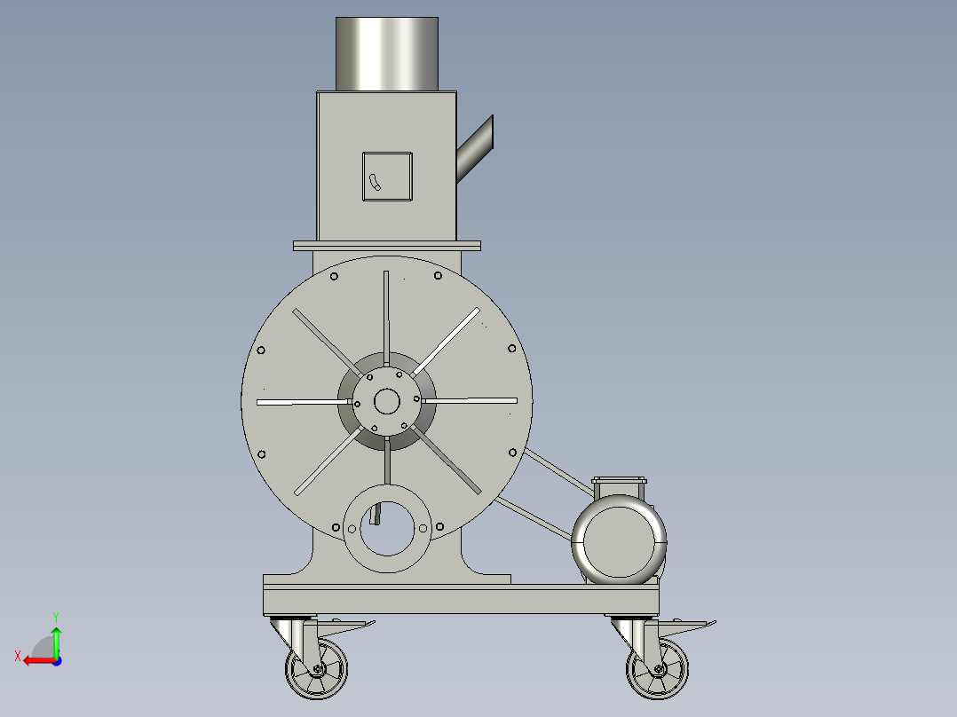 移动式旋转阀模型后视图