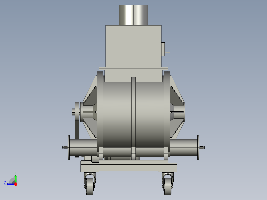 移动式旋转阀模型右视图