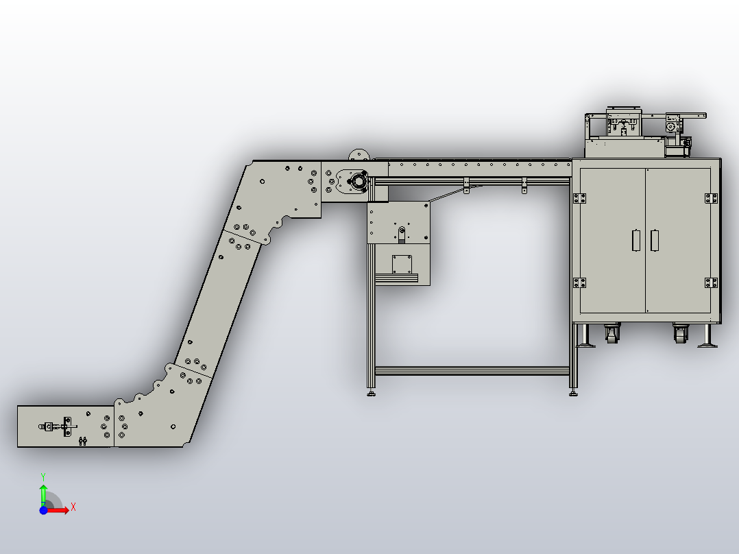 组装输送机前视图