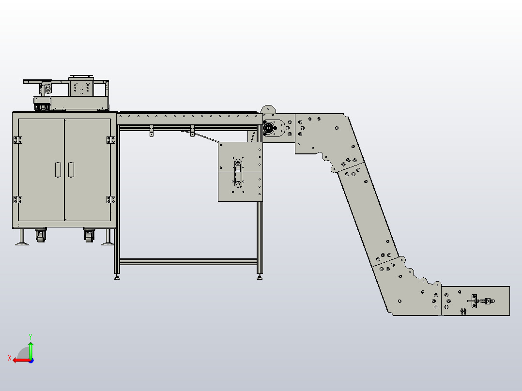 组装输送机后视图
