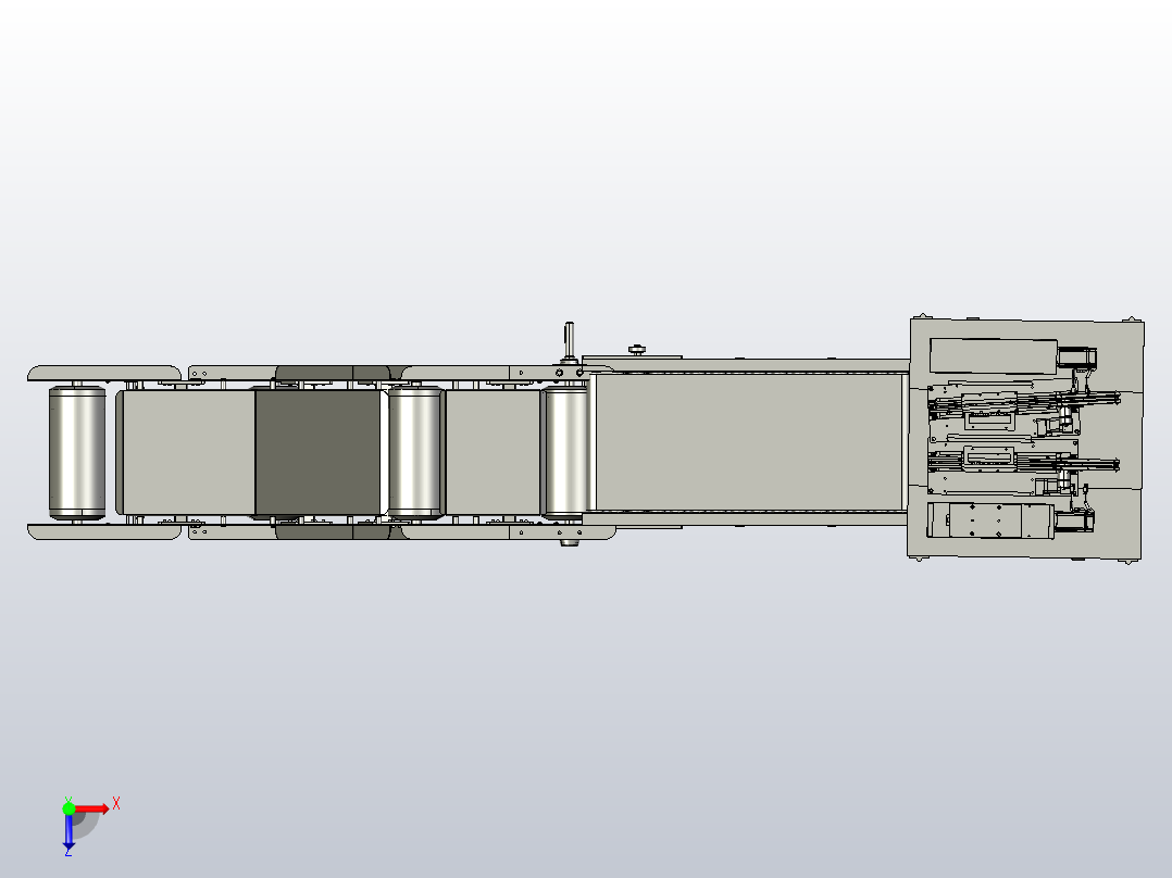 组装输送机俯视图