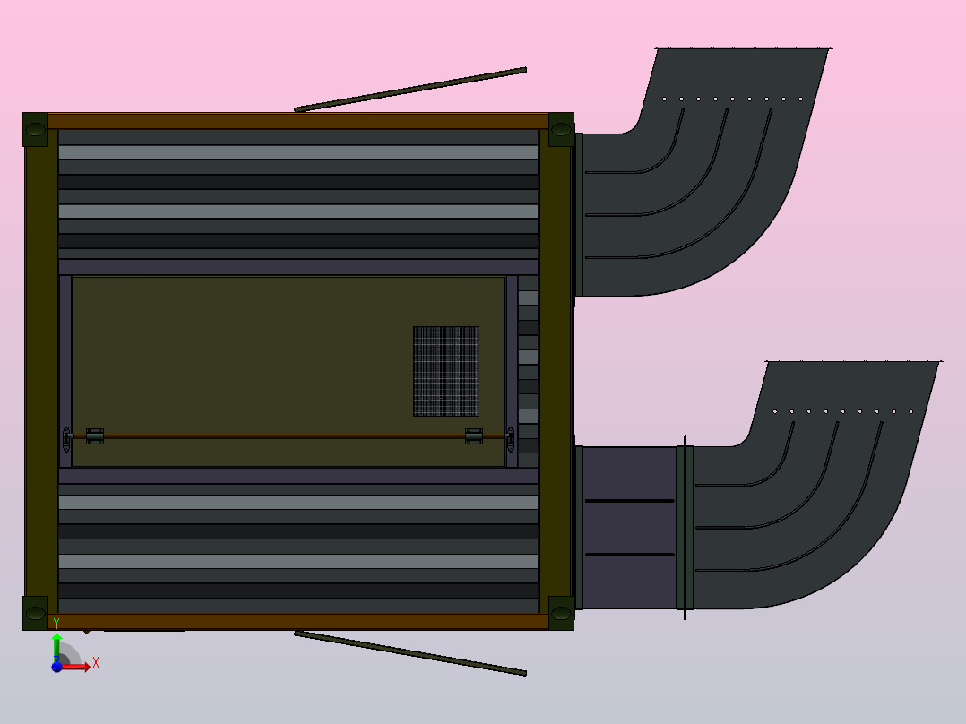 集装箱式负载箱前视图